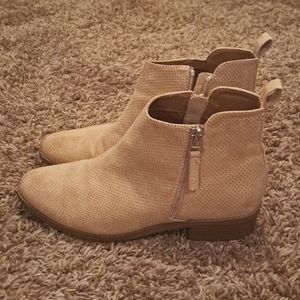 Tan booties